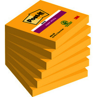 Post-it Bloc-notes super sticky notes, 76x76 mm, ultrajaune