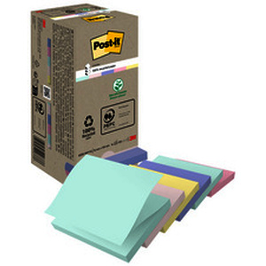 Post-it Bloc-notes Recycling z-notes, 76 x 76 mm, coloré