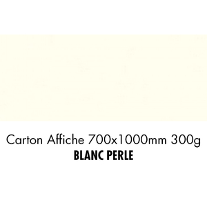 folia Carton de bricolage, (L)1.000 x (H)700 mm, blanc perle