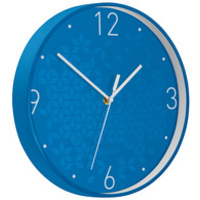 LEITZ Horloge murale WOW, mouvement à quartz, bleu