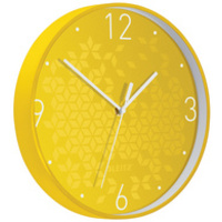 LEITZ Horloge murale WOW, mouvement à quartz, jaune