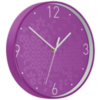 LEITZ Horloge murale WOW, mouvement à quartz, violet
