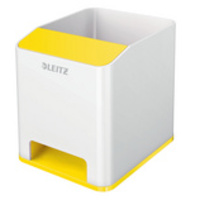 LEITZ Pot à crayons Sound WOW Duo Colour, jaune