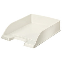 LEITZ Corbeille à courrier Plus WOW, A4, polystyrène, blanc