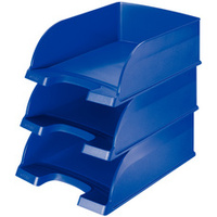 LEITZ Corbeille à courrier Plus Jumbo, A4, polystyrène, bleu