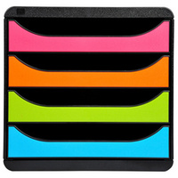 MODULE BIG-BOX 4 TIROIRS NOIR/ARLEQUIN