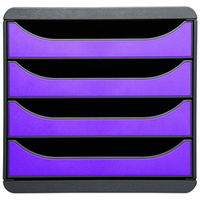 MODULE BIG-BOX 4 TIROIRS NOIR/VIOLET