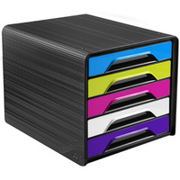 MODULE SMOOVE GLOSS 5 TIROIRS NOIR/FLASHY