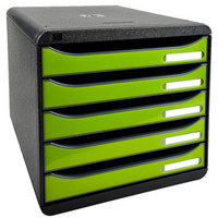 MODULE BIG-BOX PLUS 5 TIROIRS NOIR/VERT CITRON BRILLANT