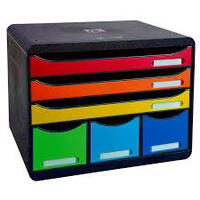 MODULE STORE-BOX MAXI 6 TIROIRNOIR/ARLEQUIN