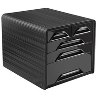 MODULE SMOOVE GLOSS 5 TIROIRS MAXI NOIR/NOIR
