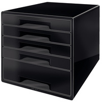 MODULE CLASS. WOW CUBE 5 TIROIRS NOIR/GRIS FONCE