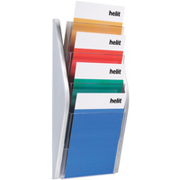 helit Porte-brochures mural 'the arc', A4 portrait, argent