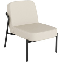 PAPERFLOW Fauteuil visiteur MEDSO RUND S, simili-cuir, crème