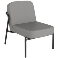 PAPERFLOW Fauteuil visiteur MEDSO RUND S, simili-cuir, gris