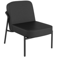 PAPERFLOW Fauteuil visiteur MEDSO RUND S, simili-cuir, noir