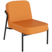 PAPERFLOW Fauteuil visiteur MEDSO RUND S simili-cuir, orange