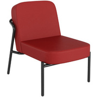 PAPERFLOW Fauteuil visiteur MEDSO RUND S, simili-cuir, rouge