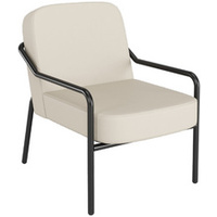 PAPERFLOW Fauteuil visiteur MEDSO RUND M, simili-cuir, crème