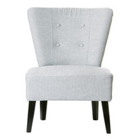 PAPERFLOW Fauteuil visiteur 'Brighton', gris / noir