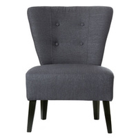 PAPERFLOW Fauteuil visiteur 'Brighton', anthracite / noir