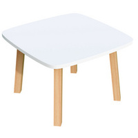 PAPERFLOW Table d'appoint WOODY, en bois massif, blanc