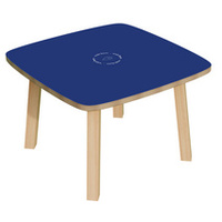 PAPERFLOW Table d'appoint WOODY, en bois massif, bleu