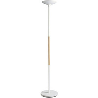 UNiLUX Lampadaire à LED PRYSKA, dimmable, hêtre/blanc