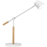 UNiLUX Lampe de bureau à LED VICKY, dimmable, hêtre/blanc