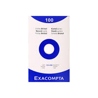 EXACOMPTA Fiches bristol, 125 x 200 mm, uni, blanc