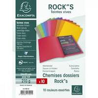 EXACOMPTA Chemises ROCK's, 210 g/m2, assorti