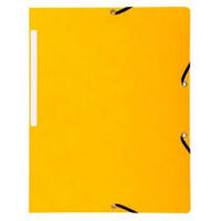 EXACOMPTA Chemise à élastiques, format A4, en carton, jaune