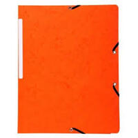 EXACOMPTA Chemise à élastiques, A4, en carton, orange
