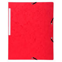 EXACOMPTA Chemise à élastiques, A4, en carton, rouge