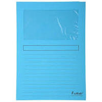 EXACOMPTA Chemise à fenêtre FOREVER, A4, 120 g/m2,bleu clair