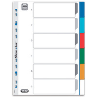 Oxford Intercalaires en plastique, uni, A4, 12 touches