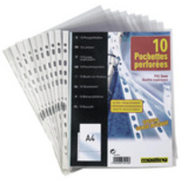Oxford Pochettes perforées SM3, A4, PVC, transparent