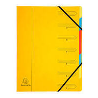 EXACOMPTA Trieur, A4, carton, 7 compartiments, jaune