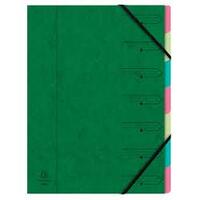 EXACOMPTA Trieur, A4, carton, 7 compartiments, vert