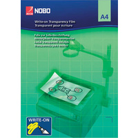 nobo Film transparent pour retro-projecteur, A4, 120 microns
