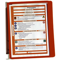 PUPITRE A PIVOT MURAL 5 POCHESA4 ORANGE TARIFOLD