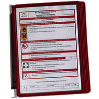 PUPITRE A PIVOT MURAL 5 POCHESA4 ROUGE TARIFOLD