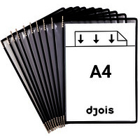 POCHE A PIVOT TARIFOLD NOIR   A4  OUVERTURE EN HAUT