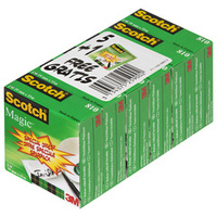 3M Scotch Ruban adhésif Magic 810, pack promo, 19 mm x 33 mm