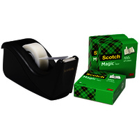 3M Scotch Dévidoir de table C60, garni, promotion, noir