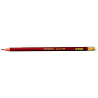 STABILO Crayon graphite Swano avec gomme, dureté: HB