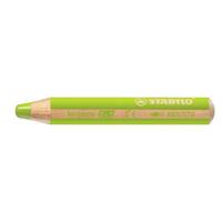 STABILO Crayon multi-talents woody 3 en 1, rond, vert clair