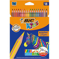 BIC KIDS Crayons de couleur Tropicolors , étui carton de 18