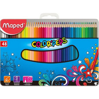 Maped Crayon de couleur COLOR'PEPS, étui métal de 48