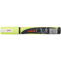 uni-ball Marqueur craie Chalk marker PWE5M, jaune fluo